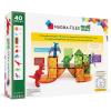 imageMAGNATILES Dino World 40Piece Magnetic Construction Set The ORIGINAL Magnetic Building Brand