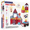 imageMAGNATILES Fire Rescue 27Piece Magnetic Construction Set The Original Magnetic Building Brand