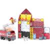 imageMAGNATILES Fire Station 50Piece Magnetic Construction Set The Original Magnetic Building Brand