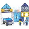 imageMAGNATILES Police Station 35Piece Magnetic Construction Set The Original Magnetic Building Brand