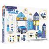 imageMAGNATILES Police Station 35Piece Magnetic Construction Set The Original Magnetic Building Brand