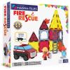 imageMAGNATILES Fire Rescue 27Piece Magnetic Construction Set The Original Magnetic Building Brand