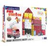 imageMAGNATILES Fire Station 50Piece Magnetic Construction Set The Original Magnetic Building Brand