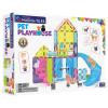 imageMAGNATILES Pet Playhouse 50Piece Magnetic Construction Set The Original Magnetic Building Brand