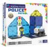 imageMAGNATILES Police Patrol 20Piece Magnetic Construction Set The Original Magnetic Building Brand