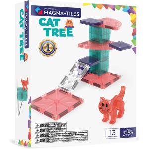 imageMAGNATILES Cat Tree 13Piece Magnetic Construction Set The Original Magnetic Building Brand