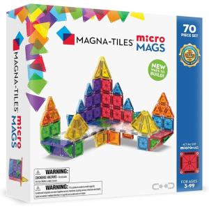 imageMAGNATILES microMAGS 70Piece Deluxe Magnetic Construction Set The Original Magnetic Building Brand