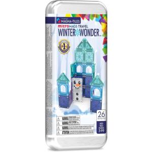 imageMAGNATILES microMAGS Winter Wonder Travel Set 26Piece Magnetic Construction Set The Original Magnetic Building BrandMAGNATILES microMAGS Winter Wonder Travel Set 26Piece Magnetic Construction Set  The Original Magnetic Building Brand