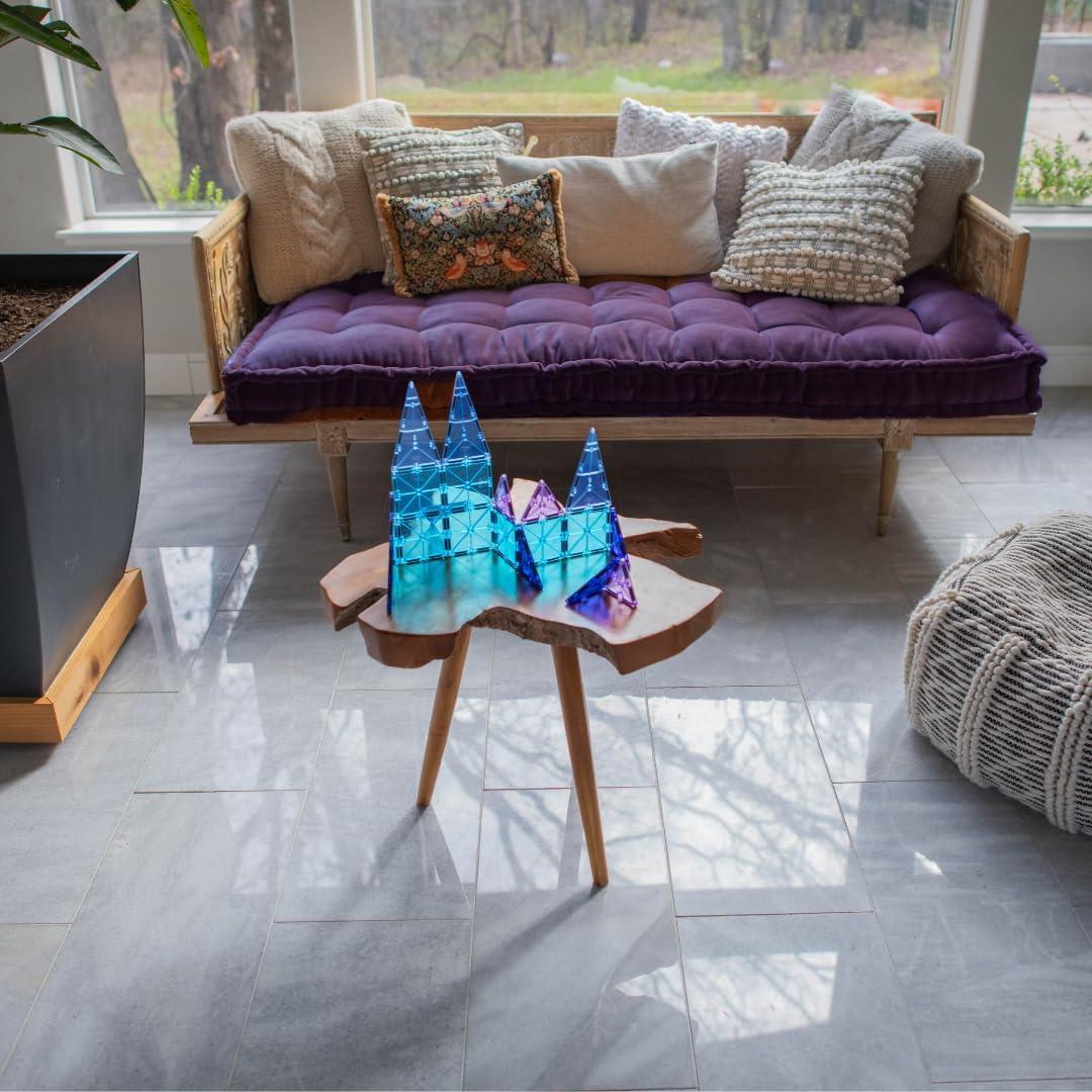 imageMAGNATILES Color Shop NEON 20Piece Magnetic Construction Set The Original Magnetic Building BrandGlacier