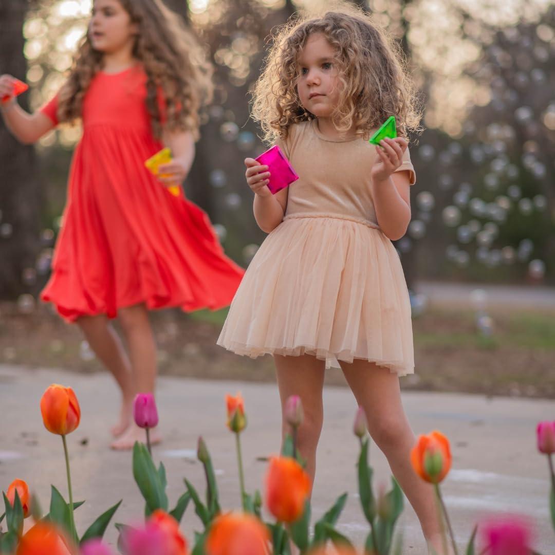 imageMAGNATILES Color Shop NEON 20Piece Magnetic Construction Set The Original Magnetic Building BrandNeon