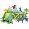 imageMAGNATILES Dino World XL 50Piece Magnetic Construction Set The ORIGINAL Magnetic Building Brand