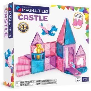 imageMAGNATILES Castle 25Piece Magnetic Construction Set The Original Magnetic Building Brand