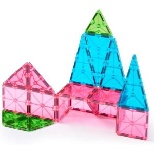 imageMAGNATILES Color Shop NEON 20Piece Magnetic Construction Set The Original Magnetic Building BrandFloral