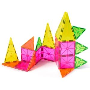 imageMAGNATILES Color Shop NEON 20Piece Magnetic Construction Set The Original Magnetic Building BrandNeon