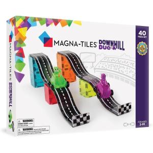 imageMAGNATILES Downhill Duo 40Piece Magnetic Construction Set The Original Magnetic Building Brand