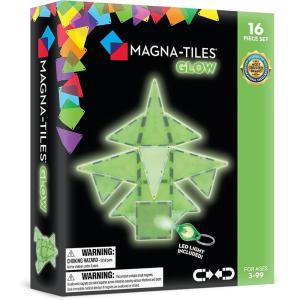 imageMAGNATILES Glow 16Piece Magnetic Construction Set The ORIGINAL Magnetic Building BrandTiles