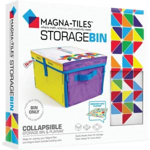 imageMAGNATILES Storage Bin ampamp Interactive PlayMat The ORIGINAL Magnetic Building Brand