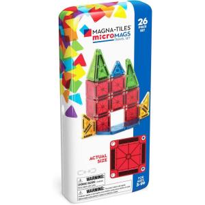 imageMagnaTiles microMAGS 26Piece Heart to Heart Travel Set The Original Magnetic Building BrandMAGNATILES microMAGS 26Piece Travel Magnetic Construction Set  Bold Colors  The Original Magnetic Building Brand